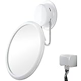 Softfree Fogless Shower Mirror for Shaving with Razor Holder, 6-Inch Strong Suction Wall Hanging Mir