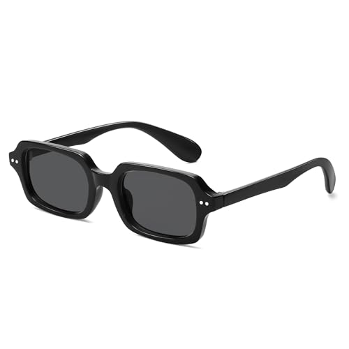 Image of VANLINKER Retro Small Square Sunglasses for Men Women Trendy 90s Rectangle Shades VL9879