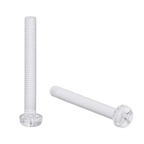 Vis cruciforme en nylon filetée M3x25mm Phillips blanche pour finitions soignées en modélisme - 50x