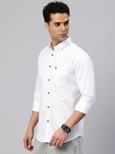 Image of Majestic Man Comfort Slim Fit Solid Pure Cotton Casual Shirt