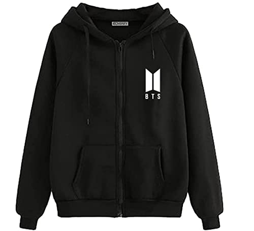 Image of Koverify Printed Black Jacket Cottonblend Black Zipper Hoodie Anime Printed Jacket