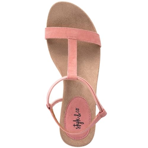 Image of Style & Co. Womens Mulanepwt Sequined Wedge Sandals