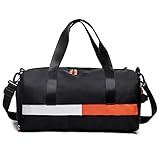 MMRTDJDR Danza Yoga Bolsa De Gimnasia Hombres Señoras De Gran Capacidad Bolsa De Gimnasia Al Aire Libre Bolsa De Equipaje De Natación Mochila De Viaje (Color : Black, Size : 46 * 20 * 24CM)