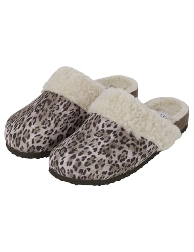 Women'secret Zapatillas de casa Colección Homewear Animal, Accesorios Mujer, Brown Print, 38 EU