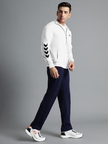 Image of hummel Promo Men's All weather Regular Fit Track Suit with Zipper and Pockets Comfortable Breathable Stretchable Soft Fabric For Everyday Use Ideal for Gym Training or Running Loungwear