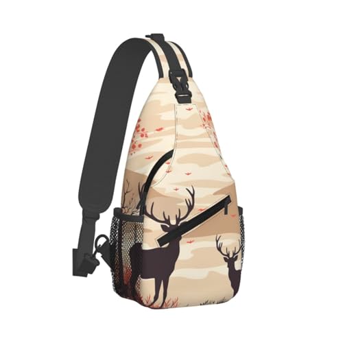 Sling Bag unisex negro 7.2x3.5x15.3 pulg miniatura 7
