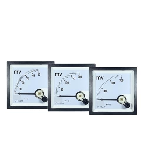 Voltmètre millivolt DC 50mV indicateur analogique boîtier carré 68x68mm encastré - 2