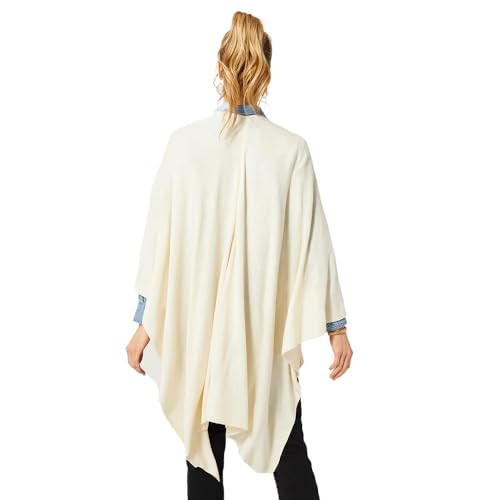 Coco + Carmen Kiara Shawl Wraps for Women in Egret - Lightweight Pashmina Shawls and Wraps, 48" x 25.5" Pashmina Scarf for Women Sizes 0-142