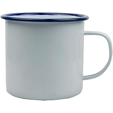 AMK® Falcon White Enamel Mug for Camping Cover