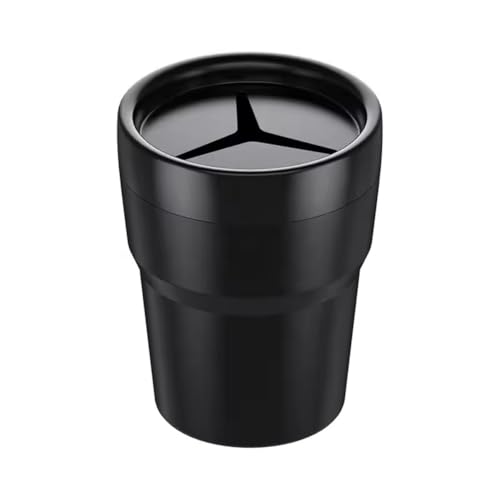 FIOTOK Car Trash Can with Lid, Mini Auto Garbage Can Leakproof Vehicle Trash Bin Fits Cup Holder in...