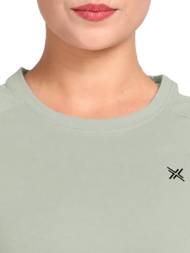 Image of Lavos Women's Regular Fit T-Shirt with Half Sleeve Round Neck, Bamboo & Cotton Gym, Yoga and Sports Wear for Women