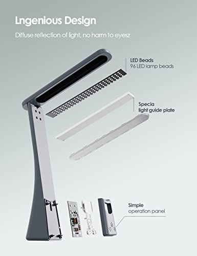 Xingyuntree Led Desk Lamps, Portable Foldable Touch Control Dimmable Office Table Lamp, For Homelife Office Table Bedroom Bedside Office Study, Eye Care Reading Small Desk Lamp #TOP6