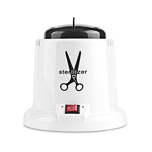 Layhou Nail Tool Sterilizers Stainless Steel Manicure Tools Sterilizer Pot High Temperature Sterilization Machine with Disinfection Glass Beads for Beauty Hair Nail Art Tools