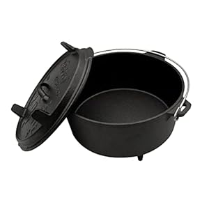 Dutch Oven 8 Quart Cast Iron Dutch Oven with Lid for Outdoors and Indoor Use Pre-Seasoned Camping Cookware Pot with Lid Large Dutch Oven for Frying Griddling Stewing