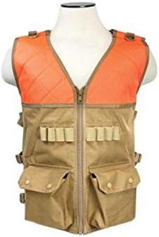 VISM mens Outdoor NcStar Hunting Vest Blaze Orange And Tan, Blaze Orange/Tan, One Size US