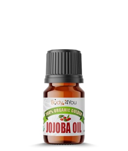 BodyJ4You 100% USDA Organic Jojoba Oil Piercing Aftercare - Stretched Ear Gauges Tragus Nose Septum Lip Navel - Natural Recovery Skin Moisturizer - Pure Unrefined Wax - 0.17 Fl Oz