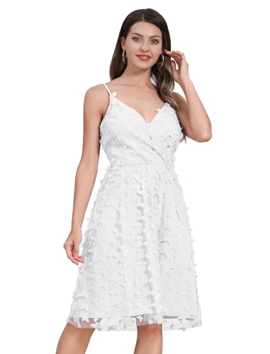 ABEHIK Women's Corset Dress Floral Mini Sexy Spaghetti Straps Low