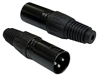 Beetronic XLR Connector XLR 3 Pin Male Requires soldering Colour: Black Available in various quantities: Pack of 2, 4, 10 or 20 connectors