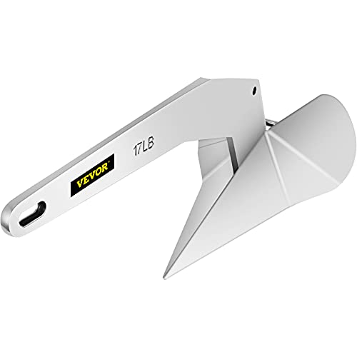 Vevor Boat Anchor, 22 Lbs / 10 Kg, 316 Stainless Steel Delta-Style Anchor, Heavy Duty Triangular Anchor Fit For 28 Ft - 42 Ft Boats #TOP20