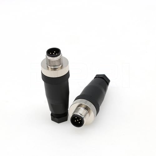 Conector M12 macho de 5 pines con terminal de tornillo para sensores industriales rectos 2