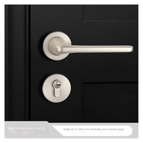 Cerradura de puerta interior de níquel mate para un baño moderno 3