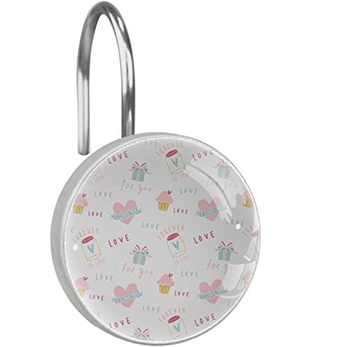 Crochets pour rideau de douche en acier inoxydable durable