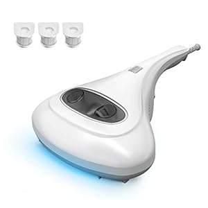 FUVSHU Milben-Handstaubsauger, Matratzenreiniger mit Sterilisation UV-Lampe, Waschbarer HEPA Filter, Leichtes Gewicht…