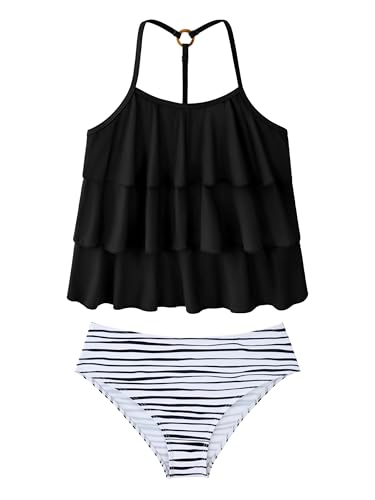 Image of UIQUR Girls Swimsuit Two Pieces Tankini Set Bikini Bathing Suits 7-16Y