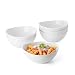 Sweese 103.001 Porcelain Bowls - 28 Ounce for Cereal, Salad and Desserts - Set of 6, White