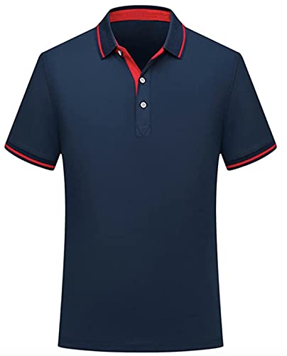 Polos Manga Corta Hombre Polo Camisetas Marca Tao, Azul Marino Talla M Cover
