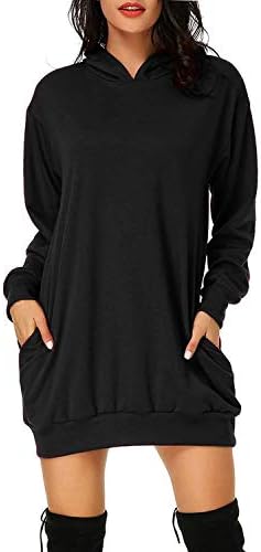 Cassiecy Damen Hoodie Winter Langarm Baumwolle Sweatshirts Casual Mantel Outwear Kapuzenpullover mit Taschen