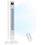 ZAFRO 36" Tower Fan, 90°Oscillating Floor Fan with 4 Modes, 3 Speeds, 12H Timer, Quiet Standing F...