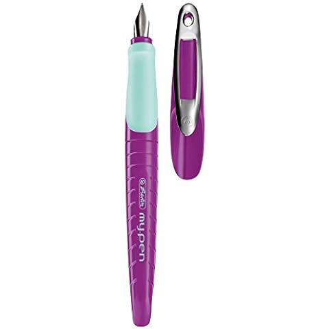 Herlitz my.pen Fountain Pen in Purple/Mint Cover
