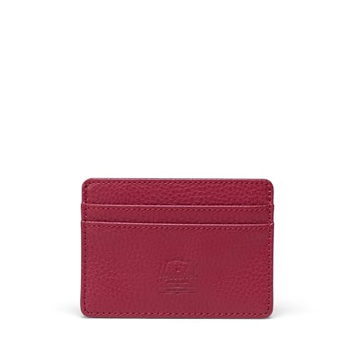 Charlie Cardholder Vegan Leather, Cherry Red
