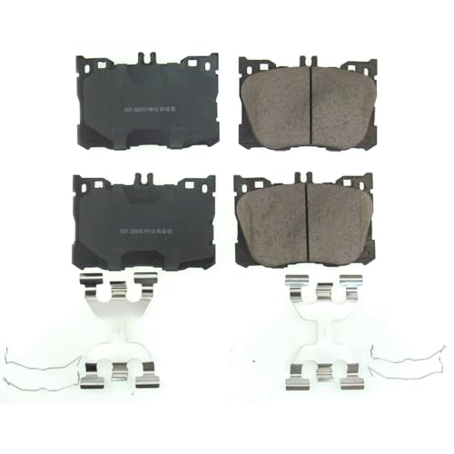 Image of PowerStop Front Brake Pads for Mercedes-Benz C43 AMG 2017-23 |C450 AMG 2016 |CLS450 2019-23 |E300 2017 |E300 2019 - Z17 Ceramic Brake Pads with Installation Hardware, 17-1871