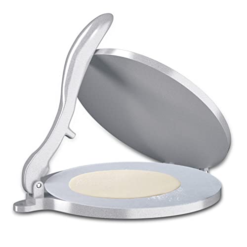 AGSYFFD Prensa para Tortillas, Prensa para Tortillas Mexicana, Prensa para Tortillas de Aluminio Fundido de 20cm para Tortillas Caseras, Quesadillas, Panqueques, Tortillas a la Parrilla