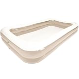 プール 大型 【子供たちを笑顔にするハッピーファミリープール】 子供用 家庭用 305×180cm 250×160cm 200×150cm 150×100㎝ 【世界シェア約60％独占契約店】 (グレージュ, 305×180×45cm)