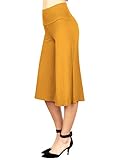 MBJ Womens Knit Capri Culottes Pants - Made in USA