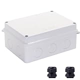 LuSumtly Junction Box Dustproof Waterproof IP65 ABS Plastic Electrical Boxes, Indoor & Outdoor Electrical Power Cord Enclosure Universal Project Box DIY Case White 5.9 x 4.3 x 2.8 inch(150x110x70mm)