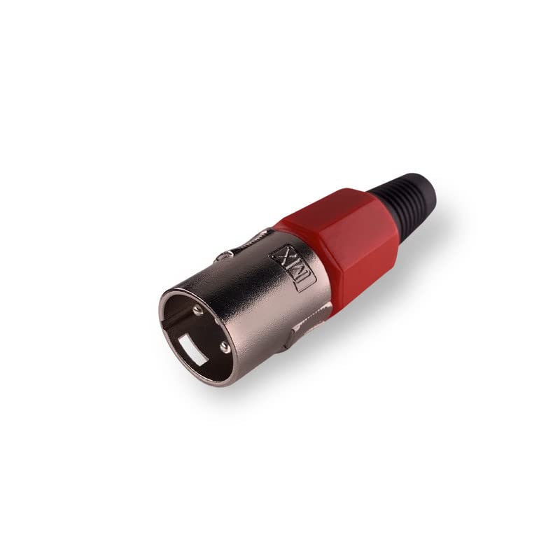 Image of MX 3 Pin XLR Microphone pin Pure Copper Nickel Plated for High Conductivity microphone (3-pin male XLR, Pack of 4, Male Connector)