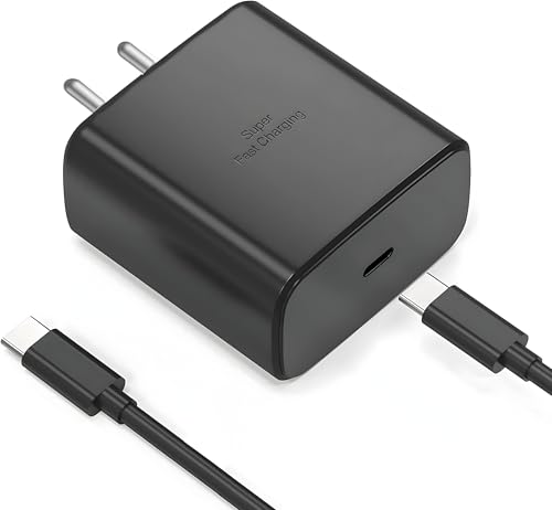 Image of Samsung Super Fast Charging 45W USB C Wall Charger with Type C Charger Cable for Samsung Galaxy S24 /S24+ /S23 /S22 /S21 /S20 /Ultra /Plus /FE,Note 20,Z Fold /Z Flip 3 /4 /5,Galaxy Tab,A54,A14,A25, Black