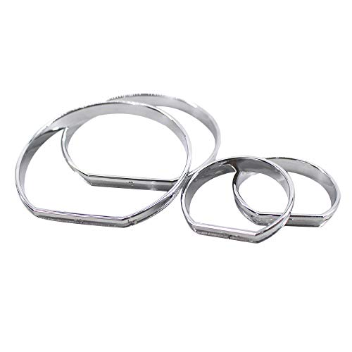 Yorten Conjunto de medidores cromados para painel de instrumentos Anéis de moldura Anéis de marcação