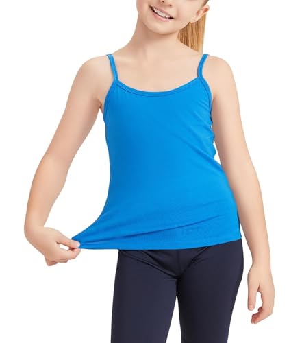 Image of Dreammonkey Girl's Full Sleeveless Camisole Tank Tops Kids Comfort Breathable Dance Tank Tops(Ages 2T-14Years)