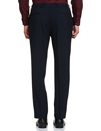 Image of Marks & Spencer Mens Slim Fit Flat Front Stretch Trousers (32) Navy