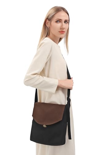 FURPHI Medieval Shoulder Bag Renaissance Canvas Satchel Bag Pilgrim Pouch for Men Women4