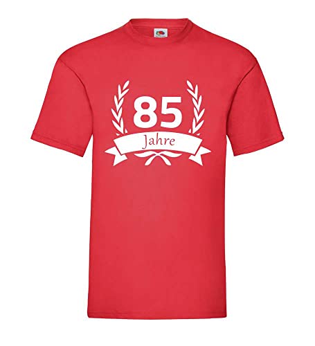 T-shirt 85 ans homme couronne de laurier rouge XXXL vêtement anniversaire original