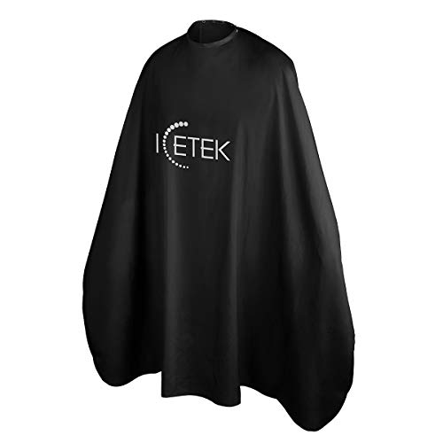 ICETEK Barber Cape, Haircut Cape with Adjustable Neck Straps Non-Stick Hair Professional Salon Cape 57X63Inch