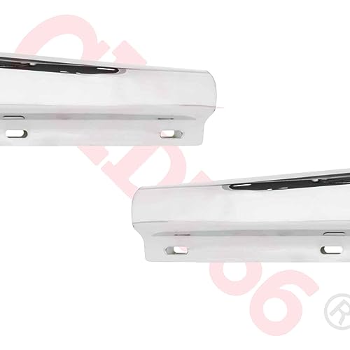 Image of Mud Flap Hangers for Semi Trucks All in One Kit - 30 inch Heavy Duty Spring Loaded, Bolt Spacing: 2.5 inch - Straight -Chrome w /Reflective Strips and All Hardware Kit (Cr. w /Reflector)