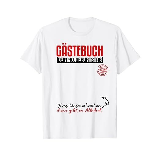 40 cumpleaños hombre / mujer libro de visitas redondo cumpleaños fiesta Camiseta