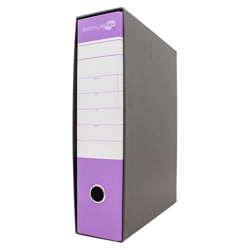 Classeur à anneaux bicolore violet lila fuchsia noir rigide pour protocole SIMPLETEK 0201150